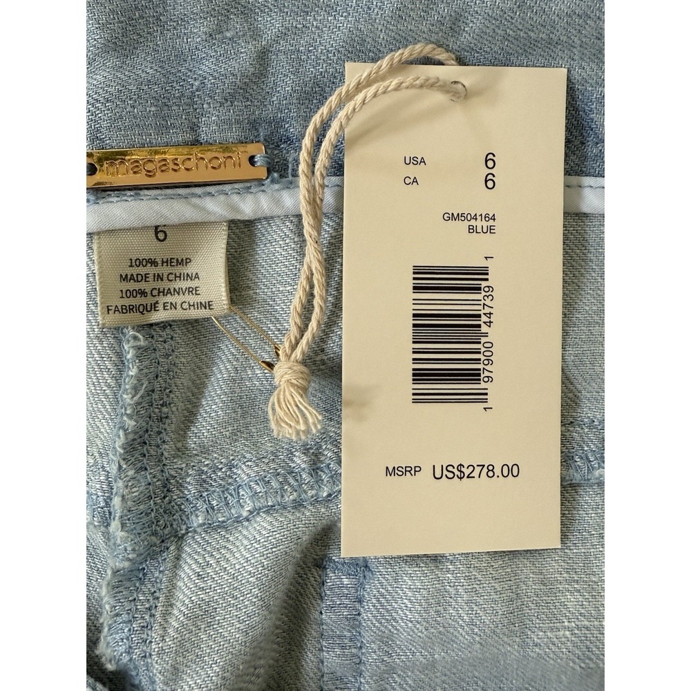 Magaschoni 100% Hemp Wide Leg Palazzo Pants NWT 6 - Picture 11 of 12